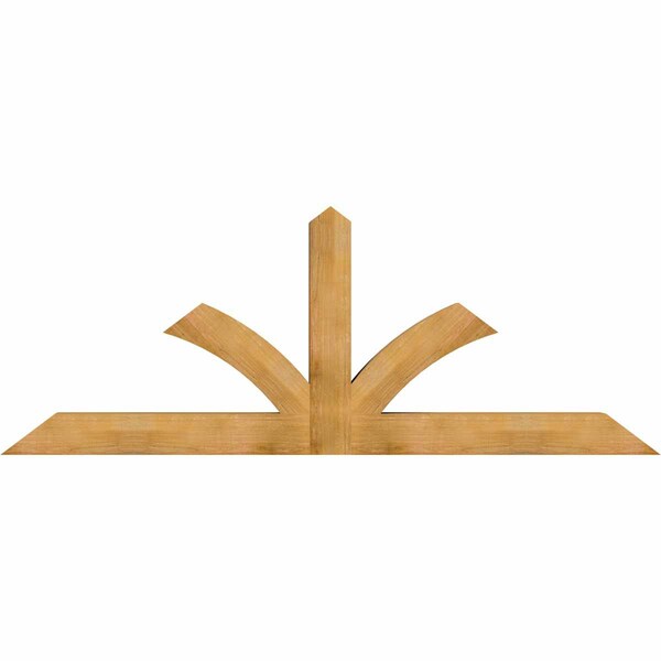 Ekena Millwork Richland Rough Sawn Timber Gable Bracket, Western Red Cedar, 96"W x 36"H x 6"D x 6"F, 9/12 Pitch GBW096X36X0606RIC00RWR - main